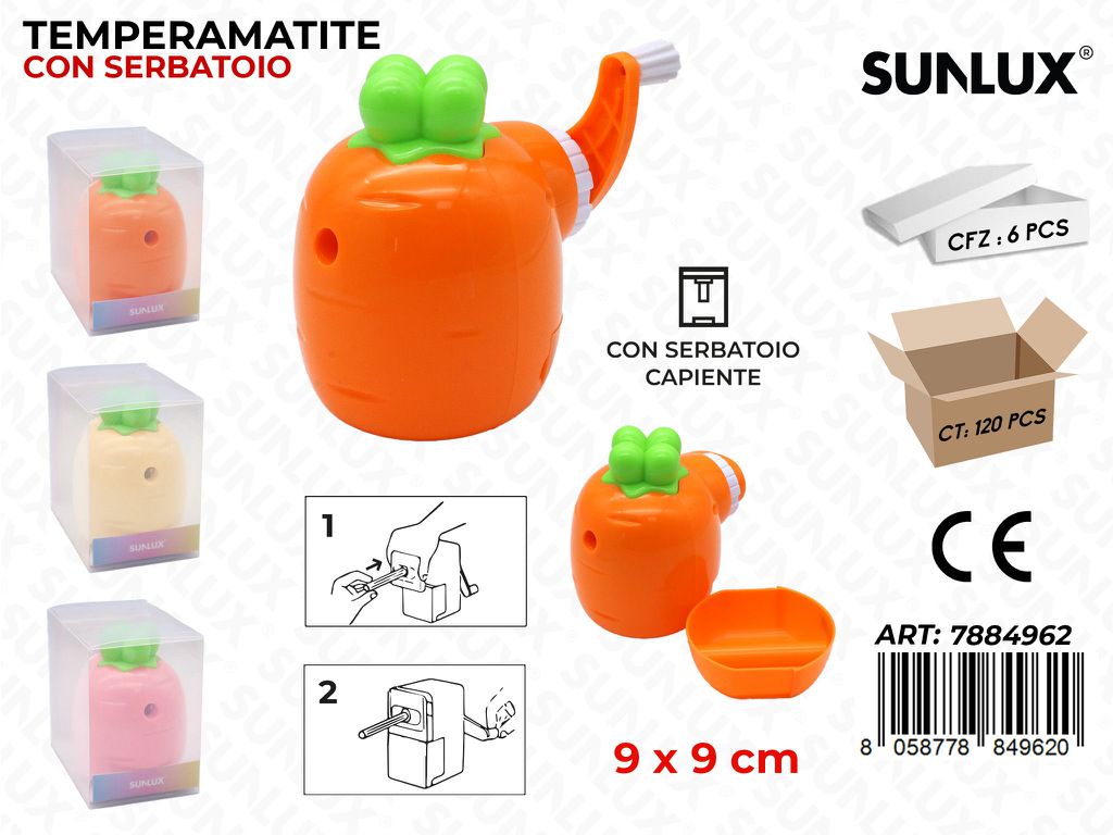 Sunlux Temperamatite c/ Serbatoio Ass. 9*9CM