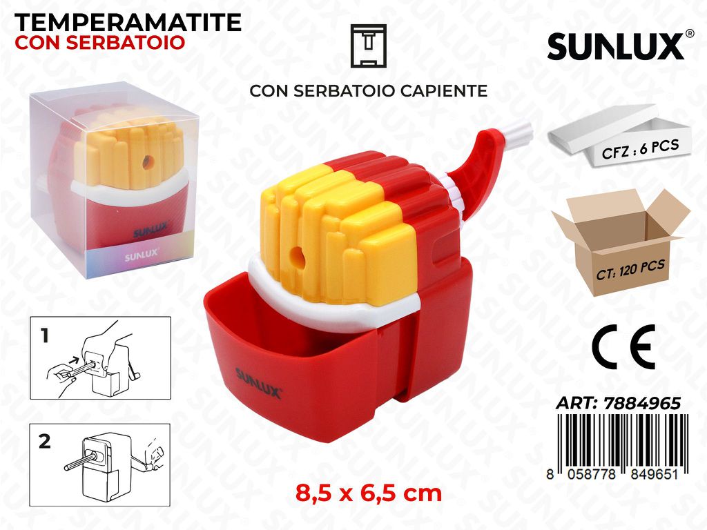 Sunlux Temperamatite c/ Serbatoio Ass. 8.5*6.5CM
