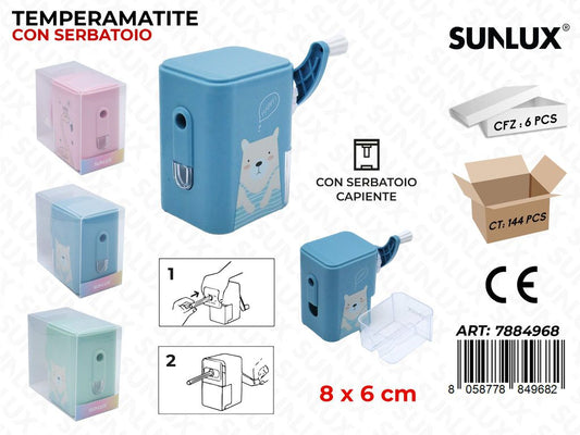 Sunlux Temperamatite c/ Serbatoio Ass. 8*6CM