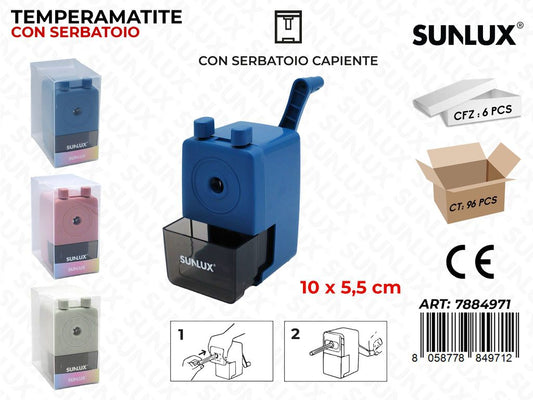 Sunlux Temperamatite c/ Serbatoio Ass. 10*5.5CM