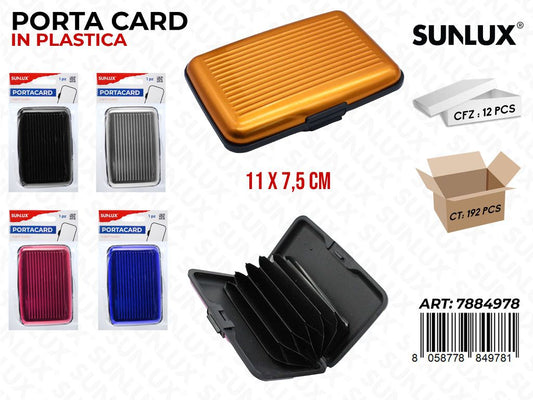 Sunlux Porta Card in Plastica Col. Ass. 11*7.5CM