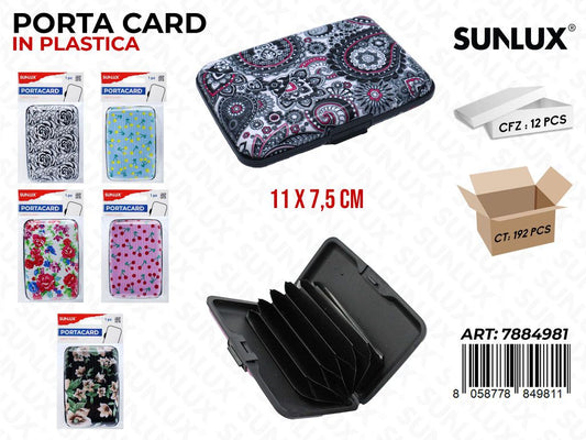 PORTA CARD IN PLASTICA  ASS. 11*7.5CM