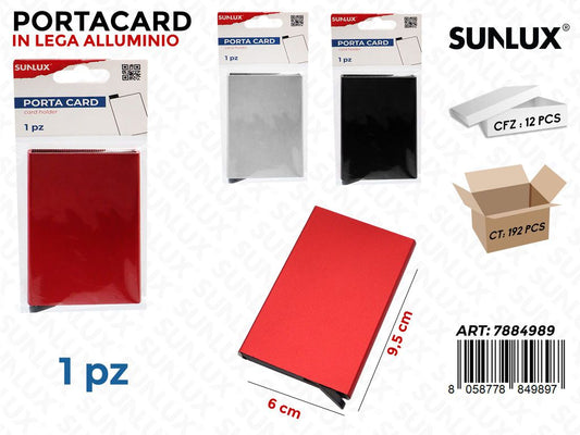Sunlux Porta Card Lega Allum. 6*9.5CM