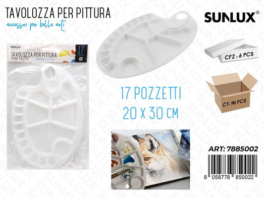Tavolozza Colori 20*30CM 17 Pozzetti