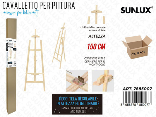 Sunlux Cavalletto da Pittura in Legno 150CM