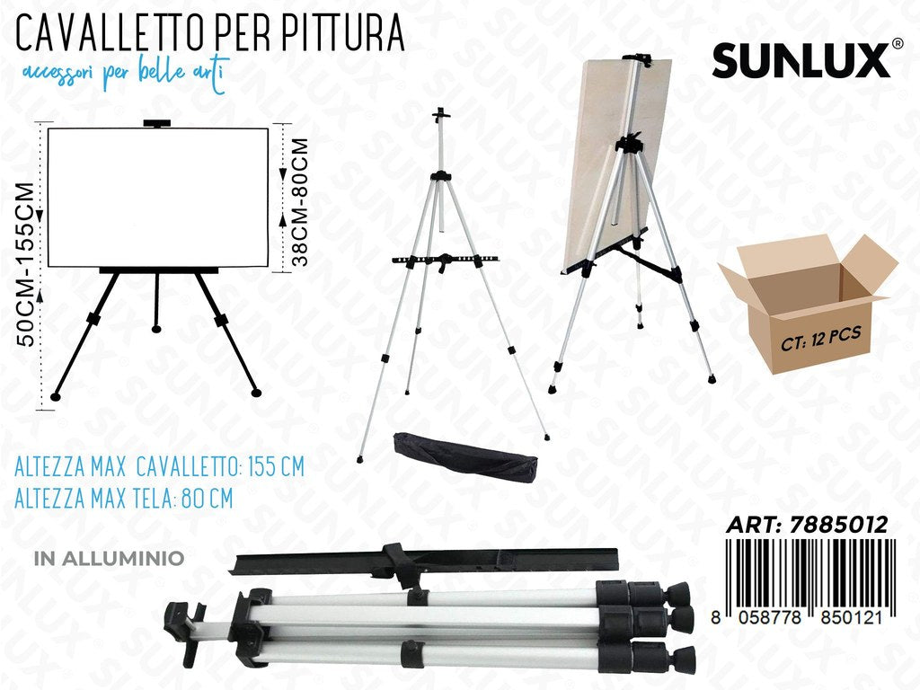 Cavalletto per Pittura in Allum. Estens. 50-155CM
