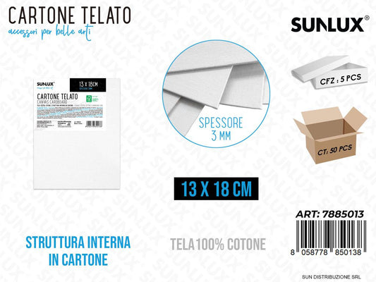 Cartone Telato per Pittura 13*18CM*3MM