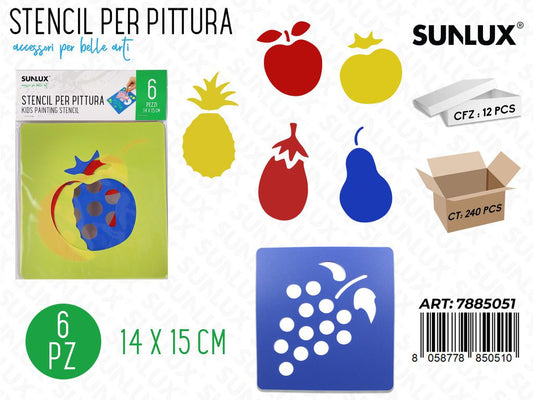 Stencil per Pittura Ass. 6PCS 14*15CM