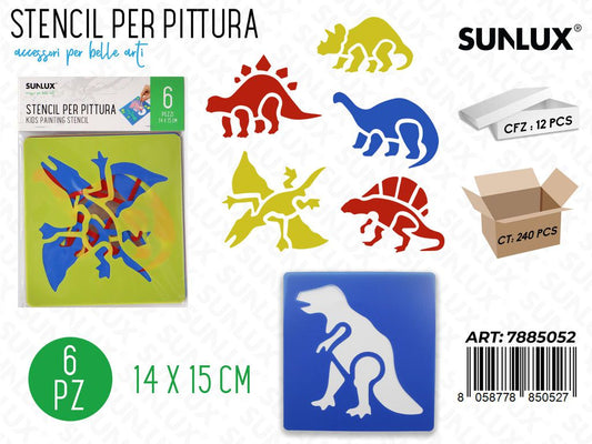 STENCIL PER PITTURA ASS. 6PCS 14*15CM /PZ DA 12**