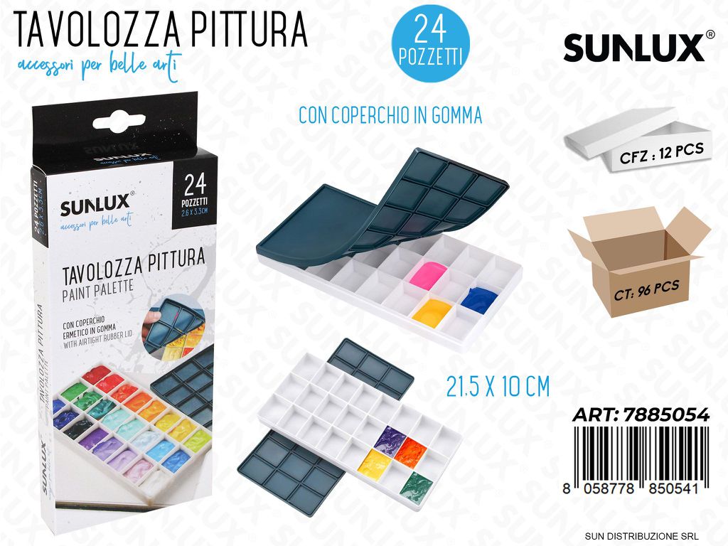 Tavolozza Colori 21.5*10.5CM 24 Spazi