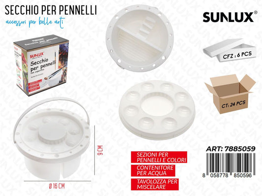 Secchio per Pennelli c/ Coperchio D.16.5*8.5CM