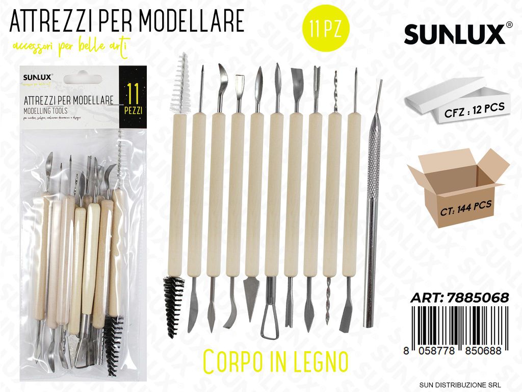 Kit Attrezzi per Modellare 11PCS Ass. 20CM