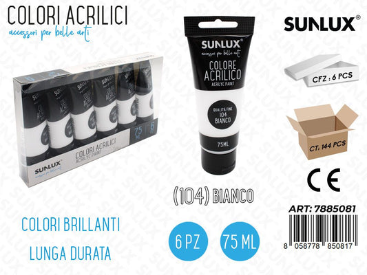 Colore Acrilico 104 Bianco 75ML