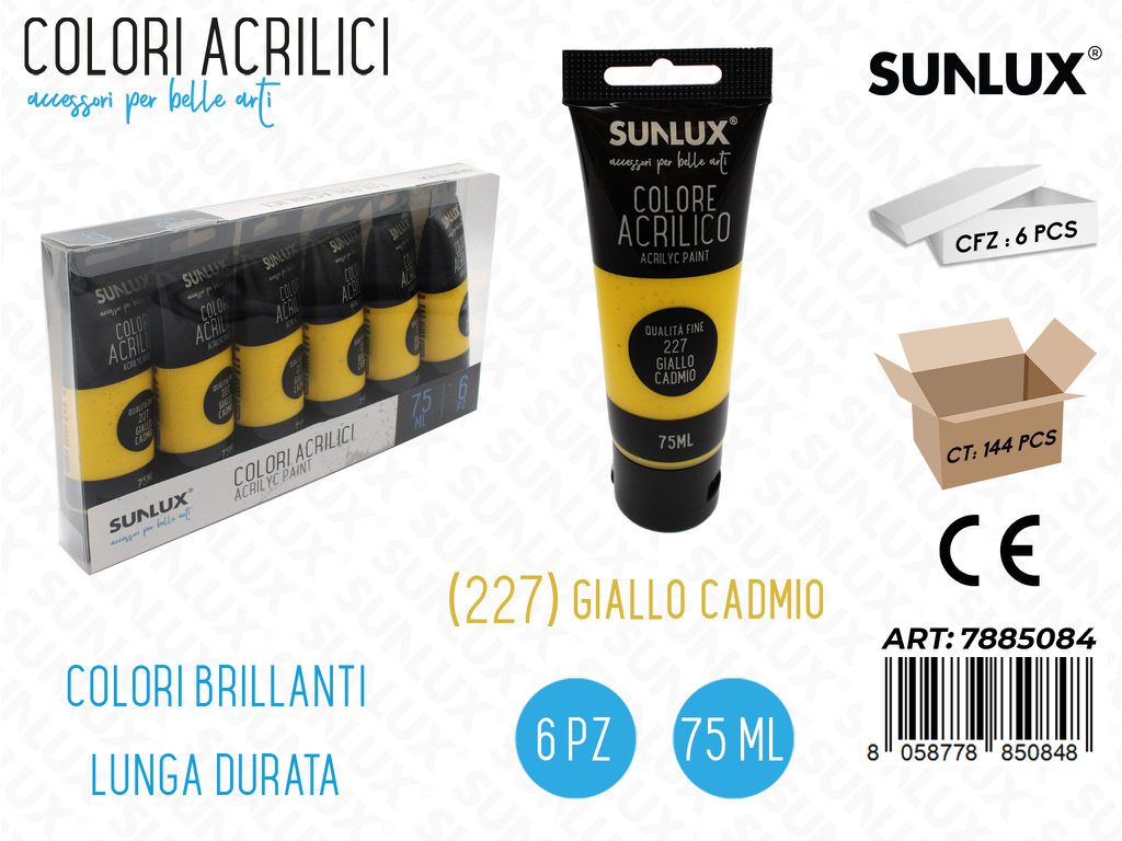 Colore Acrilico 227 Giallo Cadmio 75ML