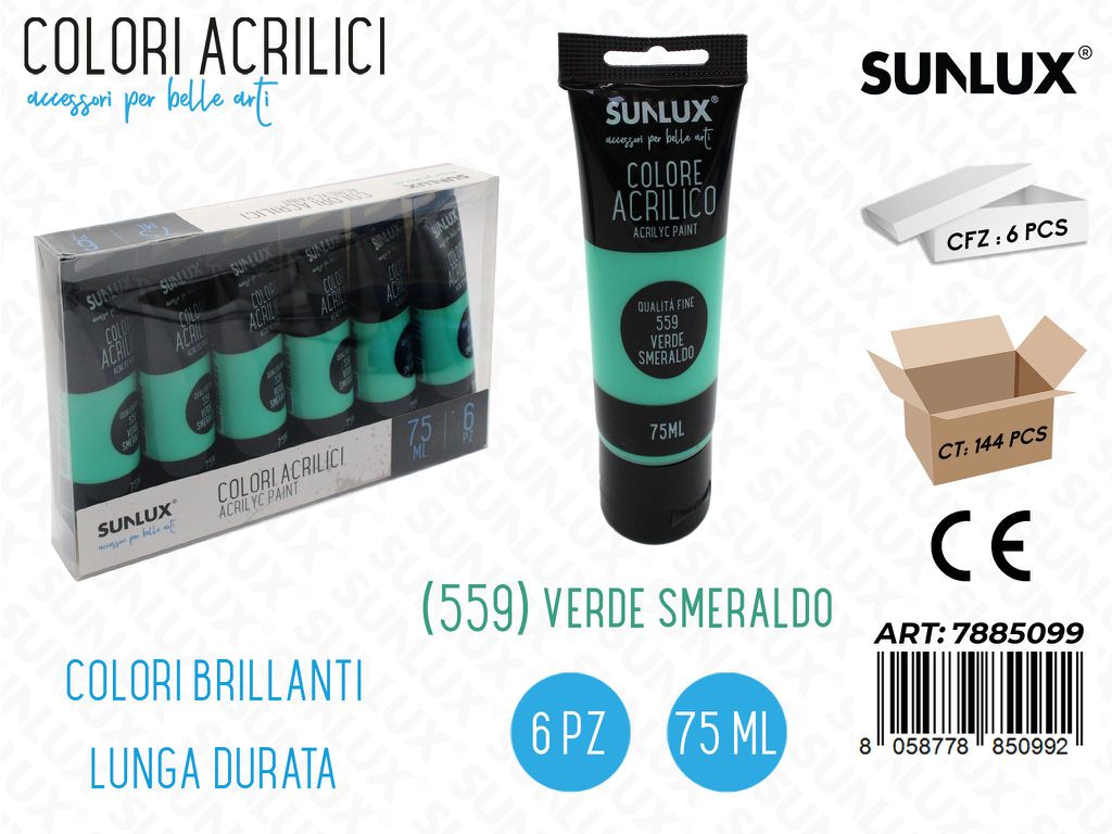 Colori Acrilico 75ML 559 Verde Smeraldo