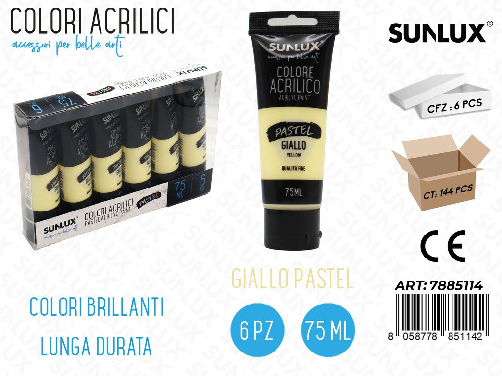 Colori Acrilici 75ML Giallo Pastel