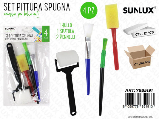 Kit Pittura a Spugna 4PCS Ass.