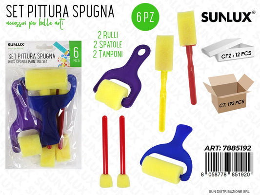 Kit Pittura a Spugna 6PCS Ass.