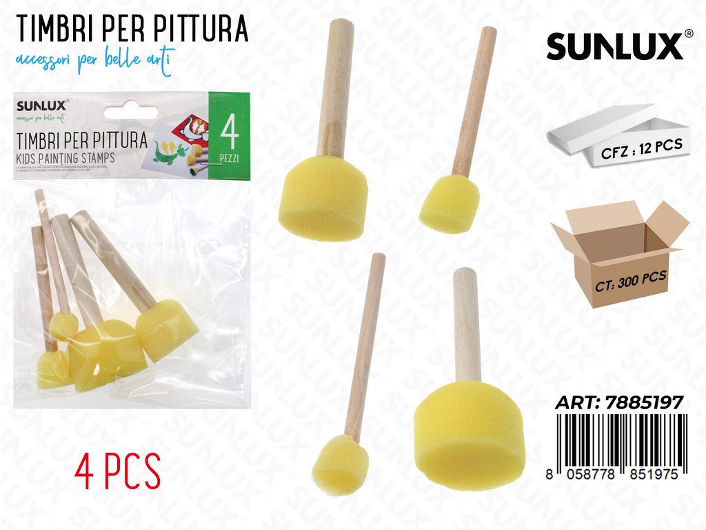 Kit Pittura in Spugna 4PCS Ass.