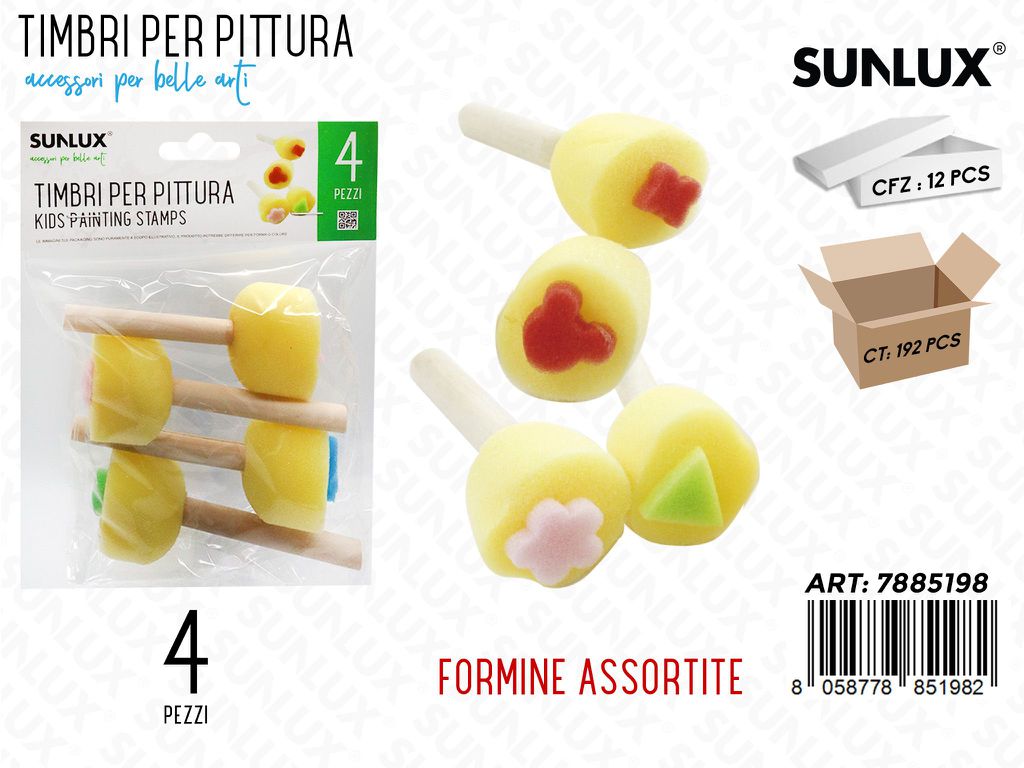 Kit Pittura in Spugna 4PCS Ass.