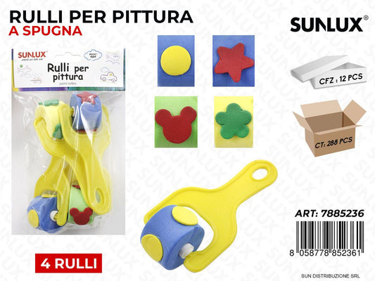 Rulli per Pittura in Spigna 4PCS Ass.