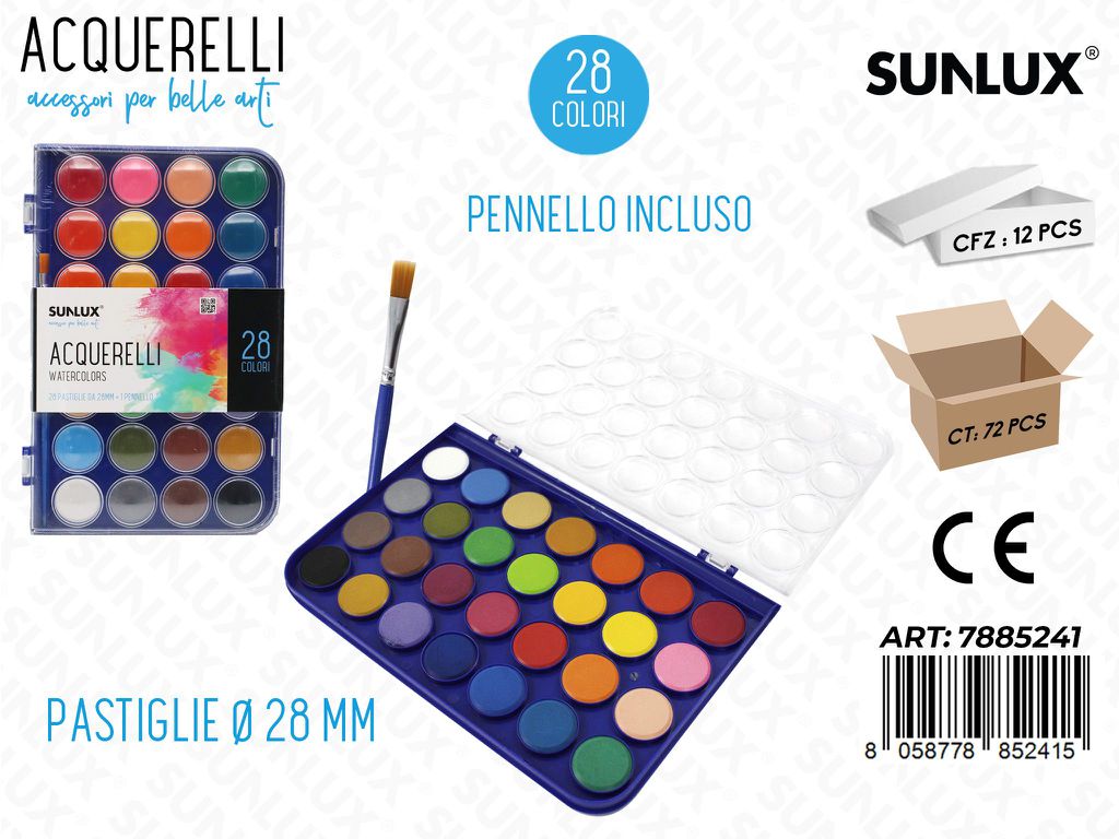 Colori Acquerelli 28 Colori