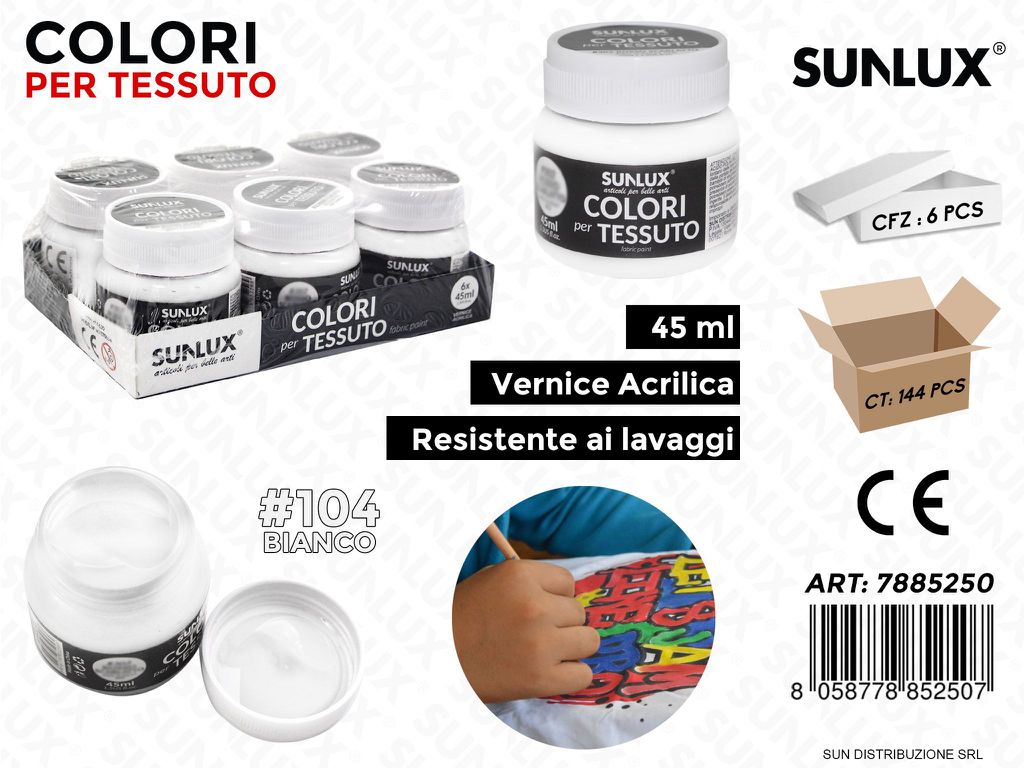 Colori per Tessuto 104 Bianco 45ML