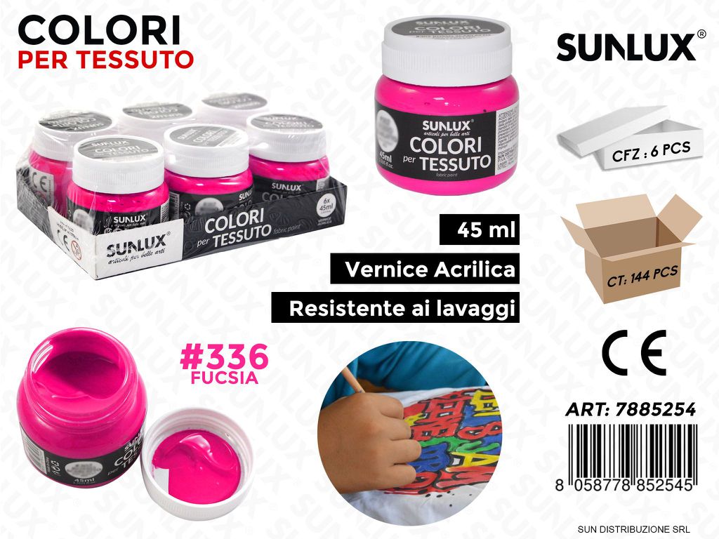 Colori per Tessuto 336 Fucsia 45ML
