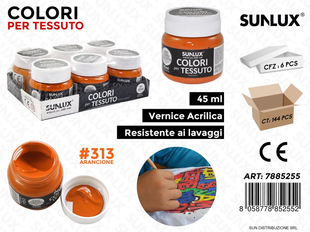 Colori per Tessuto 313 Arancione 45ML