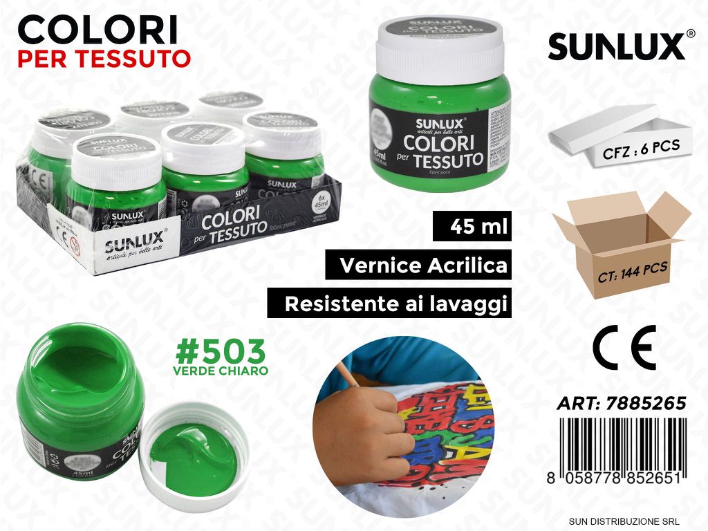 Colori per Tessuto 503 Verde Chiaro 45ML