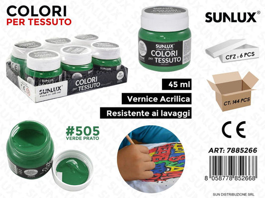 Colori per Tessuto 505 Verde Prato 45ML