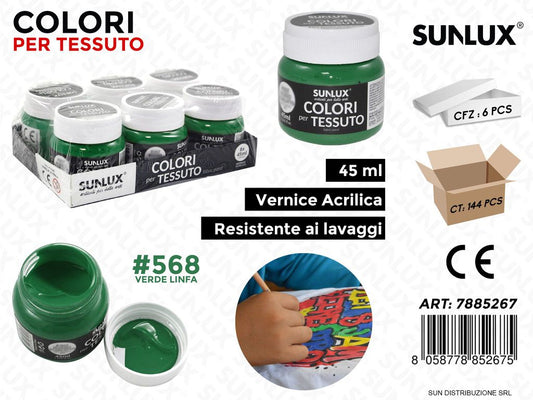Colori per Tessuto 568 Verde Linfa 45ML