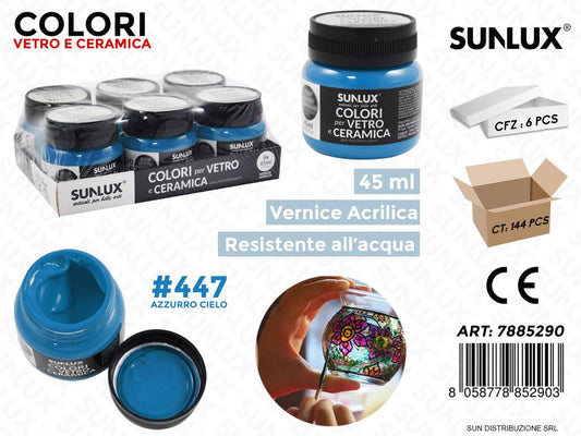 Colori Vetro- Ceramica 447 Azzurro Cielo 45ML