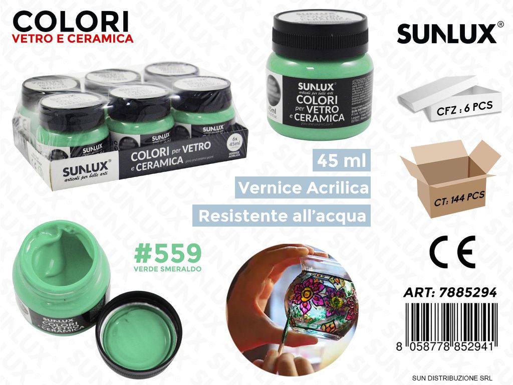 Colori Vetro- Ceramica 559 Verde Smeraldo 45ML