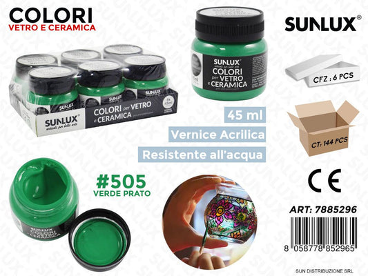 Colori Vetro- Ceramica 505 Verde Prato 45ML
