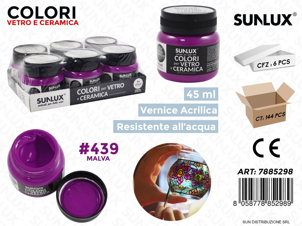 Colori Vetro- Ceramica 439 Malva 45ML