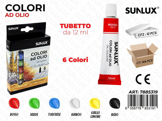 Colori Ad Olio Tubetto 6COL. 12ML
