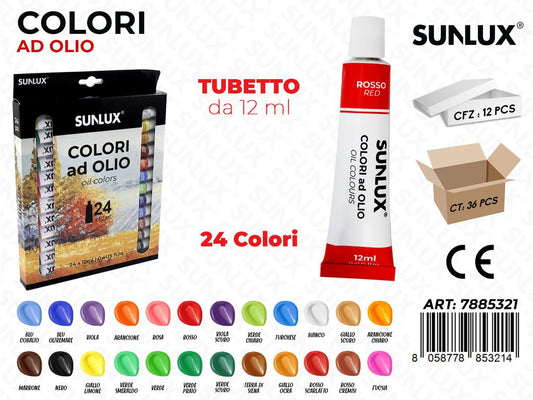Colori Ad Olio Tubetto 24COL. 12ML