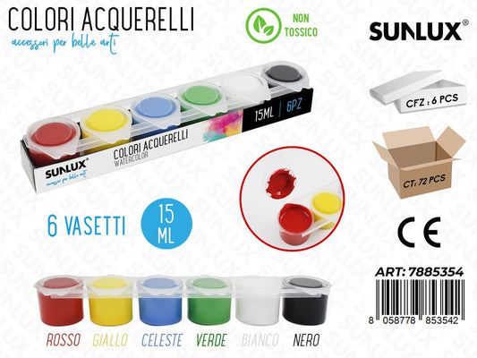 Colori Aquerelli 6COL. Ass. 15 Ml