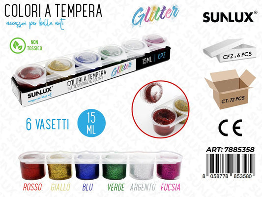 Colori Glitter 6COL. Ass. 15 Ml