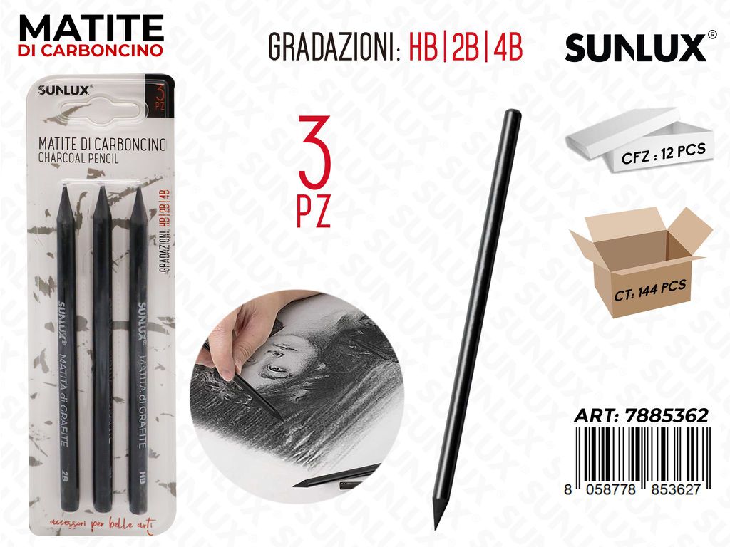 Matite di Carboncino HB*2B*4B 3PCS