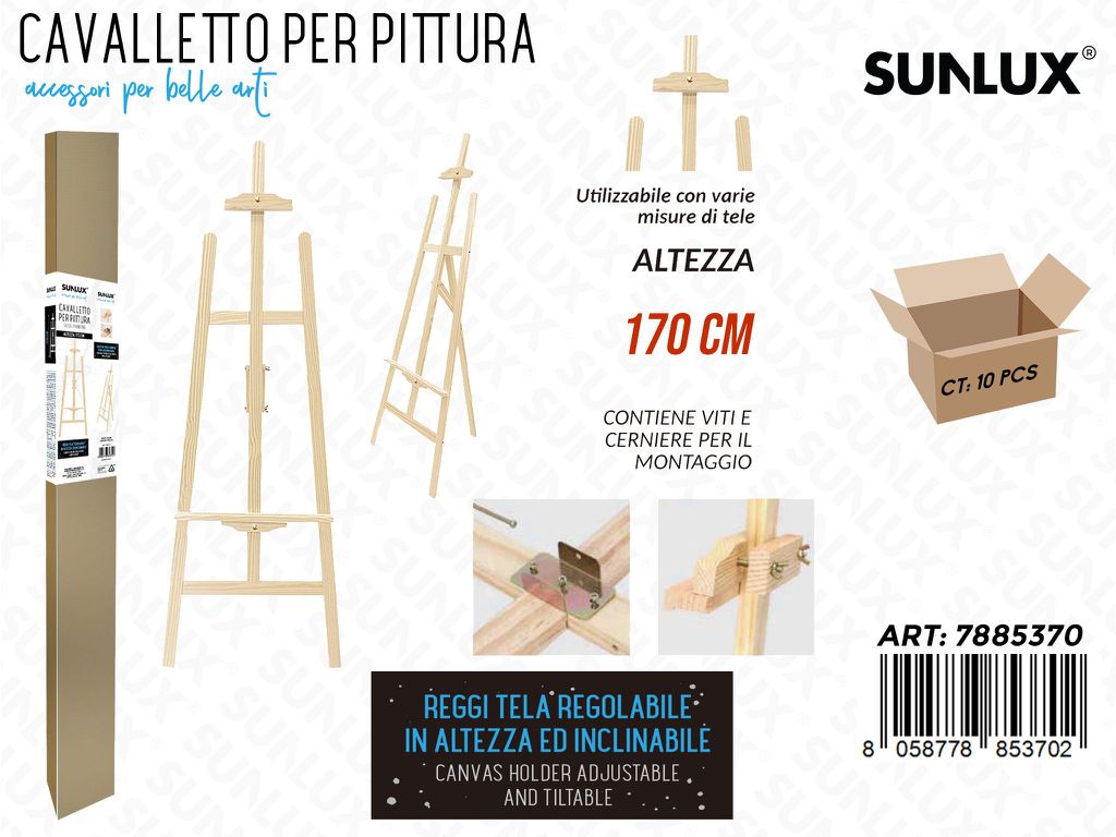 Sunlux Cavalletto per Pittura Regolabile 170CM