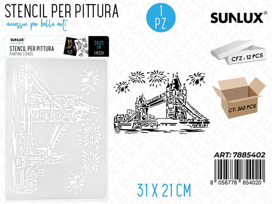 Sunlux Stencil per Pittura 31*21CM