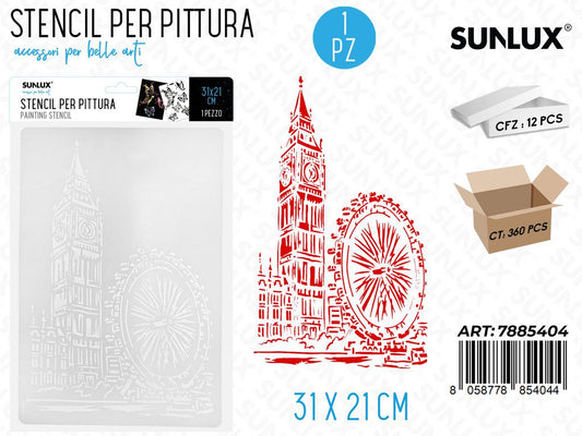 Sunlux Stencil per Pittura 31*21CM