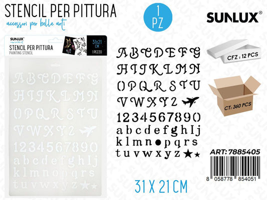 Sunlux Stencil per Pittura 31*21CM