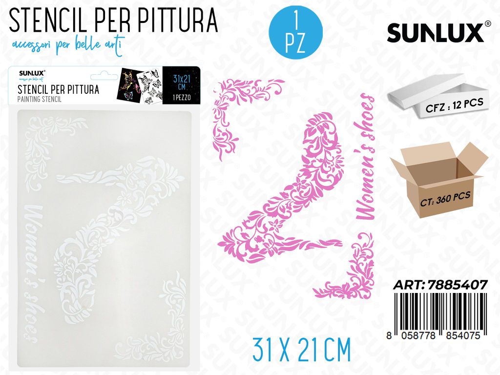 Sunlux Stencil per Pittura 31*21CM