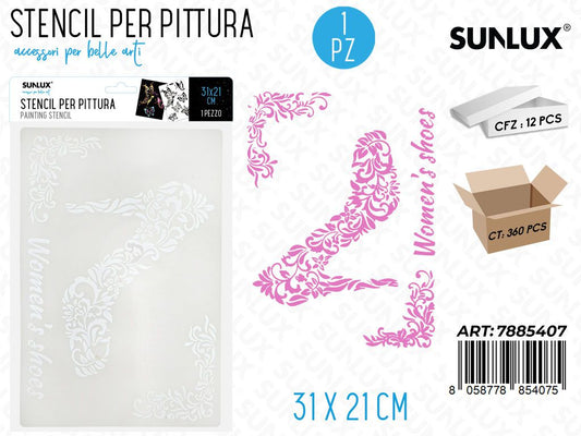 Sunlux Stencil per Pittura 31*21CM