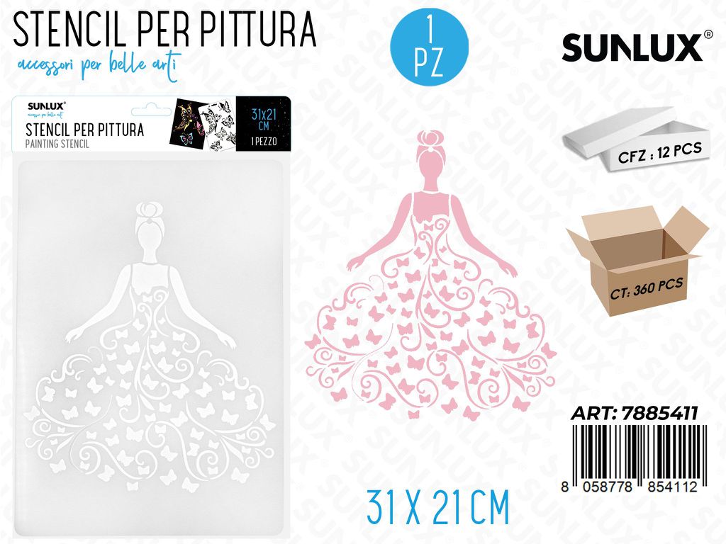 Sunlux Stencil per Pittura 31*21CM