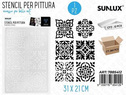 Sunlux Stencil per Pittura 31*21CM