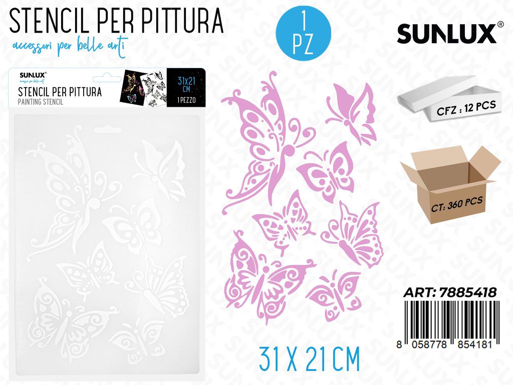 Sunlux Stencil per Pittura 31*21CM